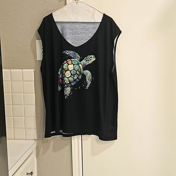 NWOT Amazon turtle graphic Tank 5XL - Picture 6 of 7